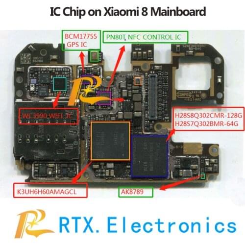 SDM845 F02-AA B02-AA CPU Baseband Processor K3UH6H60AM-AGCL K3UH6H6 6GB RAM For Xiaomi Mi8 8 PRO MIX3 MIX2S Samsung S9Plus note9