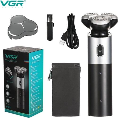Professional Rechargeable Shaver Men Washable 3 Cutter Head Electric Shavers Hair Trimmer Shaving Beard Machine Shavers