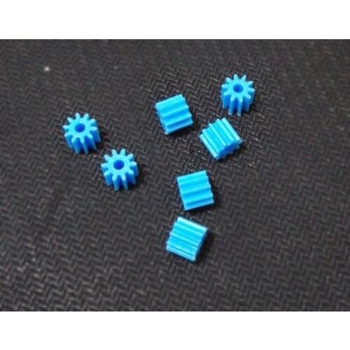 10X Blue Spindle straight gear,102A 0.5 modulus 0.5M 10T 2MM hole diameter,DIY car model motor gear accessories