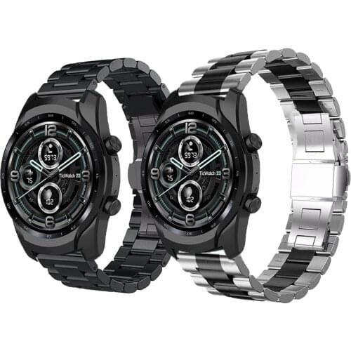 Stainless Steel Strap For TicWatch Pro 3/3 GPS Watch Band Metal 22MM Bracelet Wrist Straps For TicWatch E2/GTX/Pro 2020 Correa