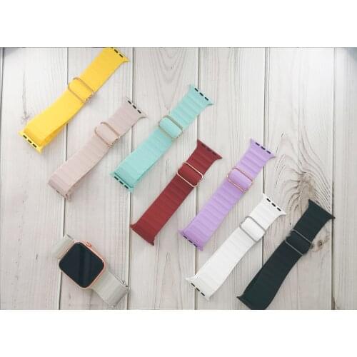 Siliconer Link strap For Apple watch band 40mm 44mm 42mm 38mm 42 mm Magnetic Loop bracelet for iWatch series 6 5 4 3 SE wirst