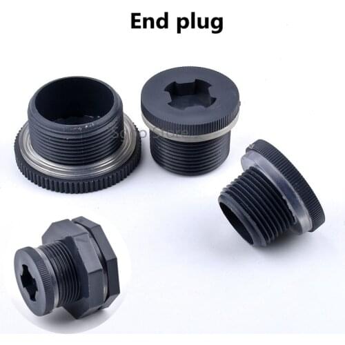 1~10Pcs 25-63mm PVC Water Tank End Plug Connectors Aquarium Fish Tank Adapter Water Drainage Intake Joint Garden Irrigation