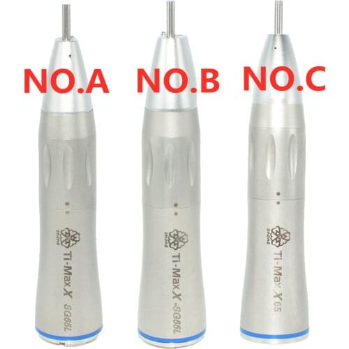 Dental 1:1 Inner Water Straight Low Speed Dental Handpiece With LED Optical Fiber Blue Ring SLOW Speed Turbine