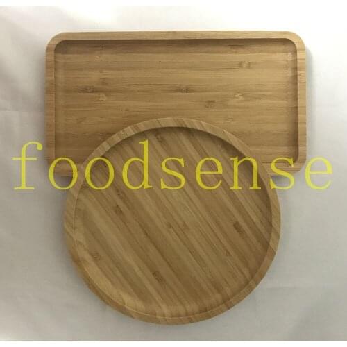 Bowl Plate Bamboo Stand DesktopPotsPots Trays Flower Pots 2PCS/SET