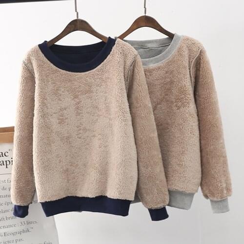 Plus Velvet Thickened Sweatshirt for Woman 2020 Long Sleeve Loose Hoodie Winter Female Harajuku Leisure Sports Clothes