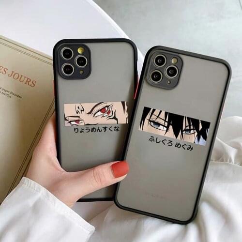 Jujutsu Kaisen Anime Shockproof Phone Case For iPhone 11 12 Pro MAX XR XS SE20 X 7 8 6Plus Satoru Gojo Hard PC Matte Cover Shell