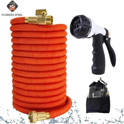 Drip Watering Gardening Hose Water Gun High Pressure Retractable Magic Hose Car Wash Lawn Watering Hose 17-100Ft Gardening Tools