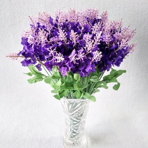 Vivid Artificial lavender 10 Heads Flower Used For Simulation Flower Suit Wedding Decoration Home Decoration 3 Colours