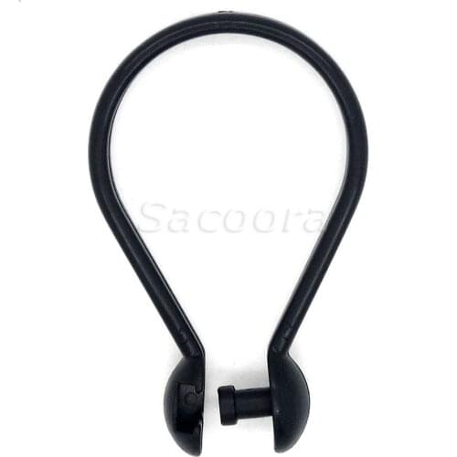 12pcs/pack Pack 56.5*34.5mm Practical White Plastic Sliding Shower Curtain Ring Snap On Button Clip