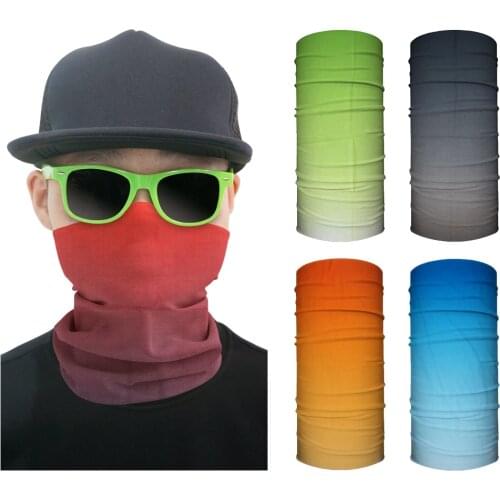 2021 Newest Gradient Color Outdoor Cycling Bandana Moto Magic Scarf Hiking Neck Gaiter Face Head Wrap Headband Womans Headscarf