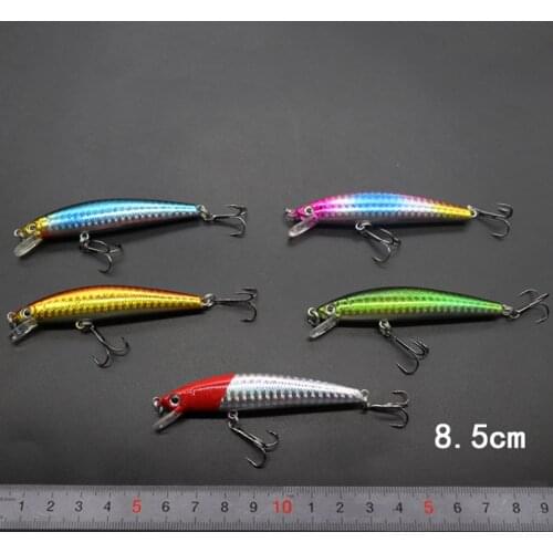 3D Eyes Freshwater Anti-Corrosion Plastic Fishing Bait 85mm/9g Artificial Minnow Floating Wobbler Fishing Lure Hard Bait