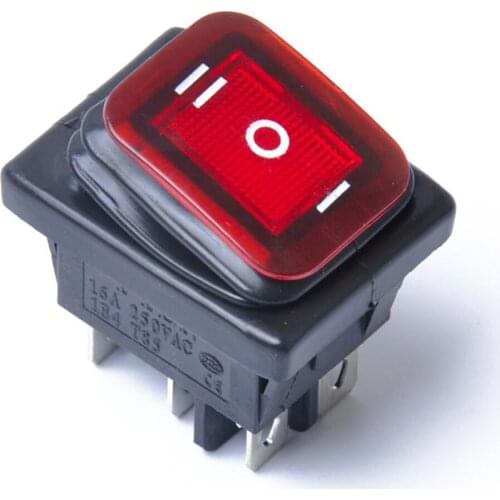 4pcs 6 Pin On/Off/On Rocker Toggle Push Switch Illuminated 250V 125V AC