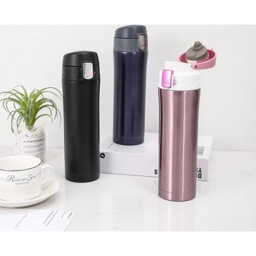 5 Colors Bounce cover Vacuum Flask 304 Stainless Steel Mugs water bottle Sports Kettle Business Cups