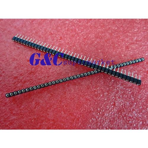 5Pcs Single Row 40Pin 2.54mm Round Female Pin Header gold plated machined diy electronics