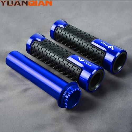 7/8" 22mm Motorcycle Accessories CNC handle bar grip Motorbike handlebar grips end cap plug For Niu Electric Scooter N1s U+ NGT