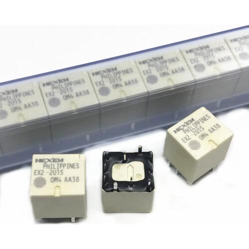 Free Shipping 10PCS 100% New original Automotive relays EX2-2U1 EX2-2U1S DIP Auto Relay 12V 10Pin