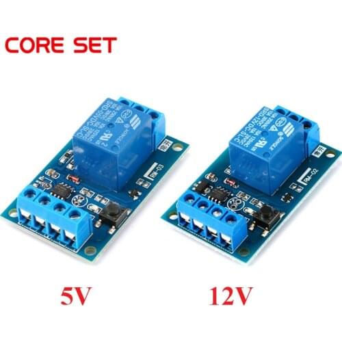 Bistable Relay Module 5V/12V Single Button Relay Module One Key Car Modification Start-Stop Self locking Car Modification Switch