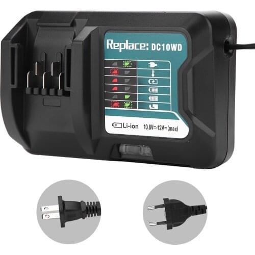 DC10WD Fast Battery Charger for MAKITA 10.8V 12V BL1016 BL1040B BL1015B BL1020B BL10DC10SA CL107FDWY CL107DWM AC100-260V Charger