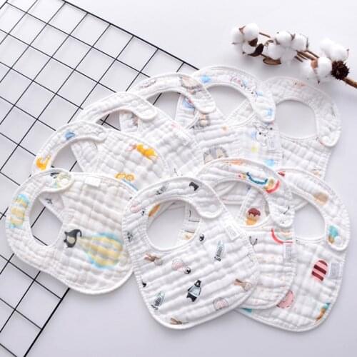 Baby Bibs U-shaped Bandana Feeding Bib Saliva Towel Kids Girl Boy Cotton Bibs