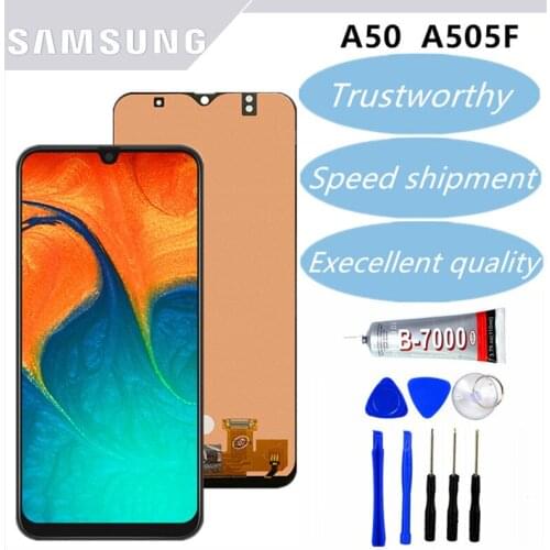 For Samsung Galaxy A50 SM-A505FN/DS A505F/DS A505 LCD Display Touch Screen Digitizer Assembly For Samsung A50 LCD