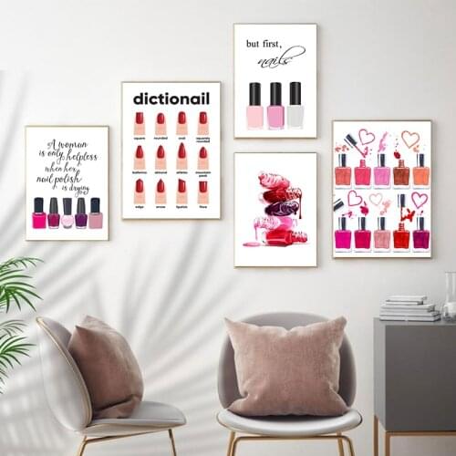 Nail Art Beauty Salon Wall Decor Nail Salon Wall Art Canvas Painting Nail Polish Quotes Posters And Prints Nail Tech Artist Gift
