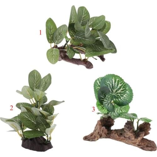 Artificial Plants, Small Fish Tank Decorations Home Décor Resin Green Suitable for Used In Aquarium, Terrarium, Reptile Tanks