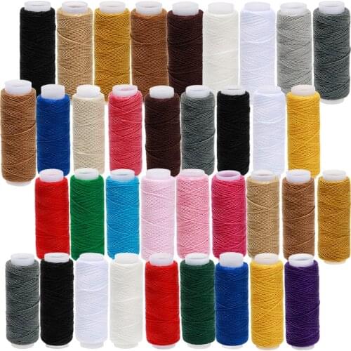 KAOBUY Mixed Colors Polyester Yarn Sewing Thread Roll Machine Hand Embroidery for Hand Stitching Machine Sewing Thread