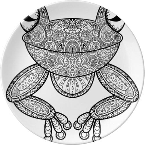 Paint Small Frog Green Dessert Plate Decorative Porcelain 8 inch Dinner Home