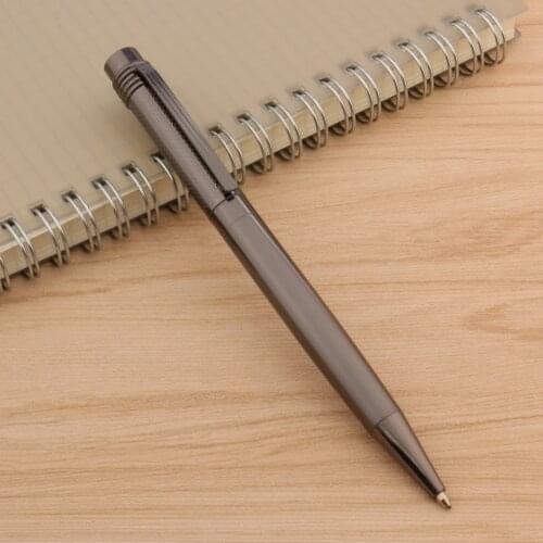 Luxury Metal Ball Point Pen Gun Gray Wave Classic Stationery Office School Supplies Writing Gift New