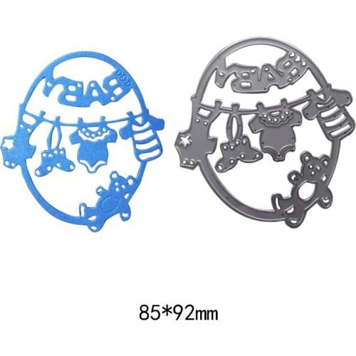 Cute Baby Clothes Bear Metal Cutting Dies Embossing Template Stencils for DIY Scrapbook Album Frame Photo Cards Decor Crafts