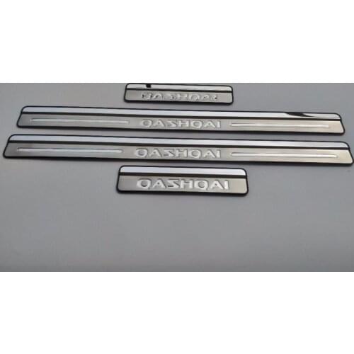 Scuff Plate Stainless Steel Door Sills Guard Car Styling Sticker 4pcs For 2007-2013 Nissan Qashqai Door Sill J10