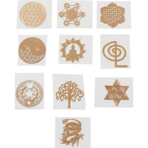 Energy Tower Pattern Paste Copper Stickers For DIY Making Mould Craft Jewelry Tool