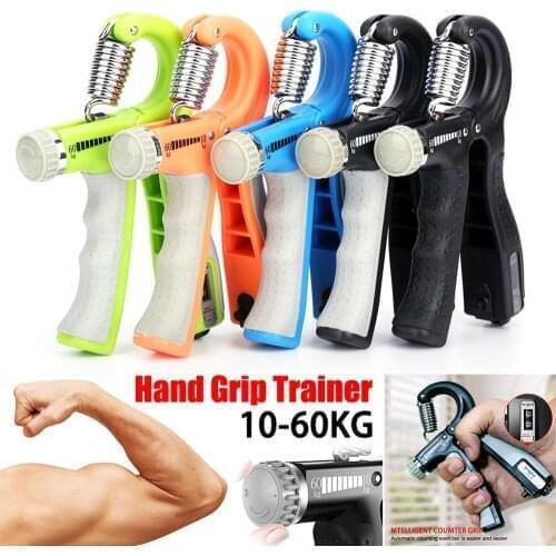 New R-Shape Adjustable Countable Hand Grip Strength Exercise Gripper with Counter Durable Hand Strength Exercise Fitness Tool