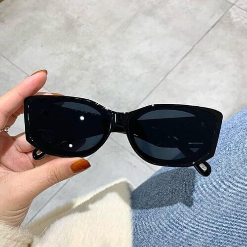Women Personality Square Sunglasses Retro Cat Eye Shades Small UV400 Glasses Female Travel Driving Oculos Eyewear For Female