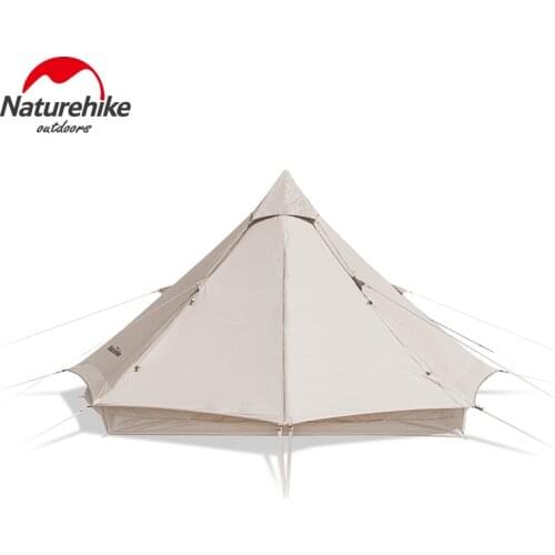 Naturehike Glamping Series Cotton Pyramid Tent 3-4 Persons Outdoor Camping Tent Portable Teepee Tents Brighten 6.4