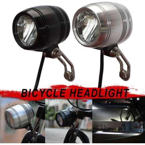 Bike Front Head Light Lamp for HUB Dynamo with Rearlight Cable Compact Bright XR-Hot