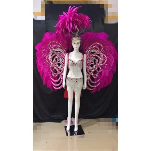 Feather clothing Stage performance catwalk carnival Headdress flower pubs party Mens wear womens clothing