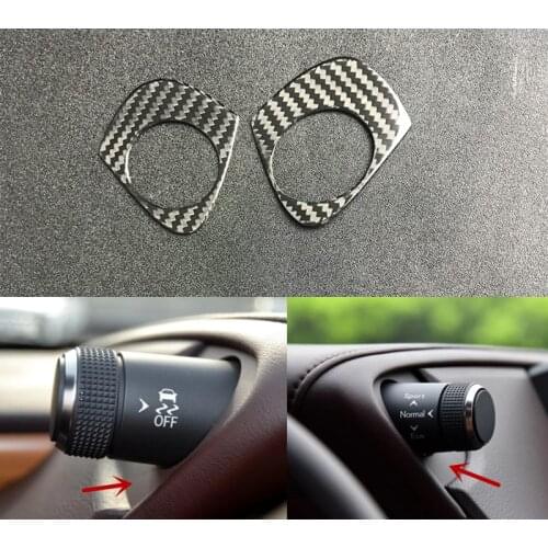 Car styling Drive Mode Adjustment Knob Carbon Fiber Sticker For Lexus ES300 ES350 XZ10 2018 2019