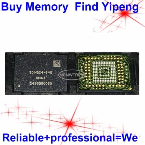 SDIN5C4-64G BGA169Ball EMMC 64GB Mobilephone Memory New original and Second-hand Soldered Balls Tested OK