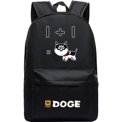 Dog Schoolbag Dog Two Husky Little Spoof Backpack for Boys Girls Back To School Designer Back To School Kawaii Book Bag Anime