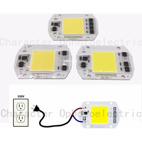 LED COB Lamp Chip 20W 30W 50W 220V/110V Input Smart IC Driver Fit For DIY LED Floodlight Spotlight Cold White Warm White