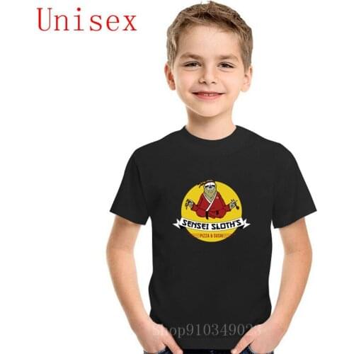 Sensei Sloths Pizza & Sushi tops for girls boys clothes shirts for teenage girls children clothes boys boys summer clothes