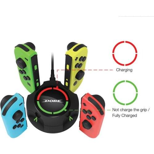 4 In 1 Charging Stand LED Charging Dock Station Charger Cradle Holder for Nintend Switch NS 4 Joy Controllers Pad USB-C Port