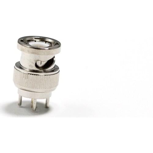 1PC BNC male plug RF coax connector through hole PCB mount wire terminal NEW wholesale price