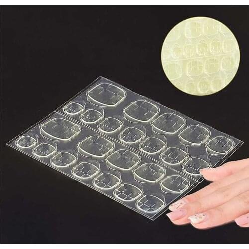 120pcs Double Sided False Nail Art Adhesive Tape Glue Sticker DIY Tips Fake Nail Acrylic Manicure Gel Nail Extension Stick Tools