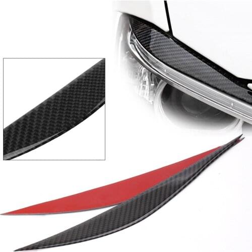 Headlight Eyebrow Cover Trim For BMW 3 Series F30 2013 2014 2015 2016 2017 Car Parts Accessories Carbon Fiber Color 2PCS