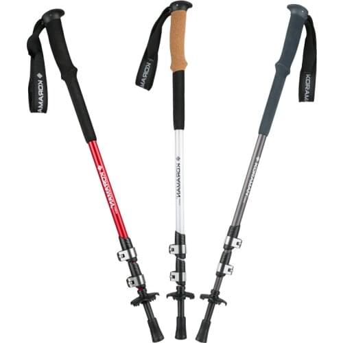 2Pcs Ultralight Carbon Fiber Trekking Poles Outdoor Camping Hiking Climbing Walking Stick Telescopic Nordic Alpenstock