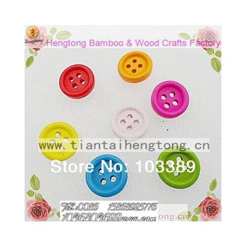 200pcs mixed 15mm color4 holes sweater decorative pattern cute wooden button sewing button Scrapbooking Knopf Bouton,wood bead