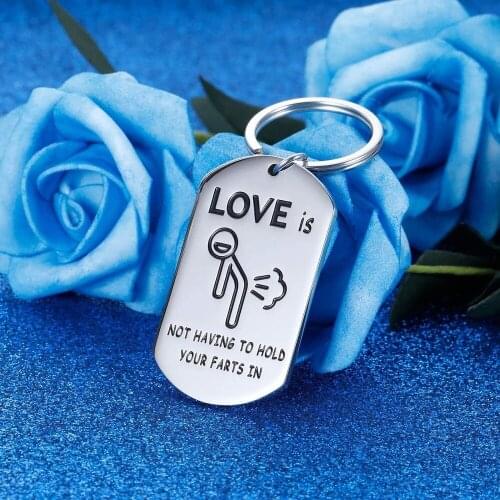 2021 Couple Keychain Personalized Gift for Husband Wife Couple Love Keyring Meaningful Fashion Stainless Steel Car Keys Keychain