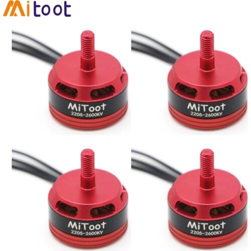 4pcs Mitoot 2205 DX2205 2300KV 2600KV 2-4S Brushless Motor 2 CW & 2 CCW For QAV250 ZMR250 260 Multirotor
